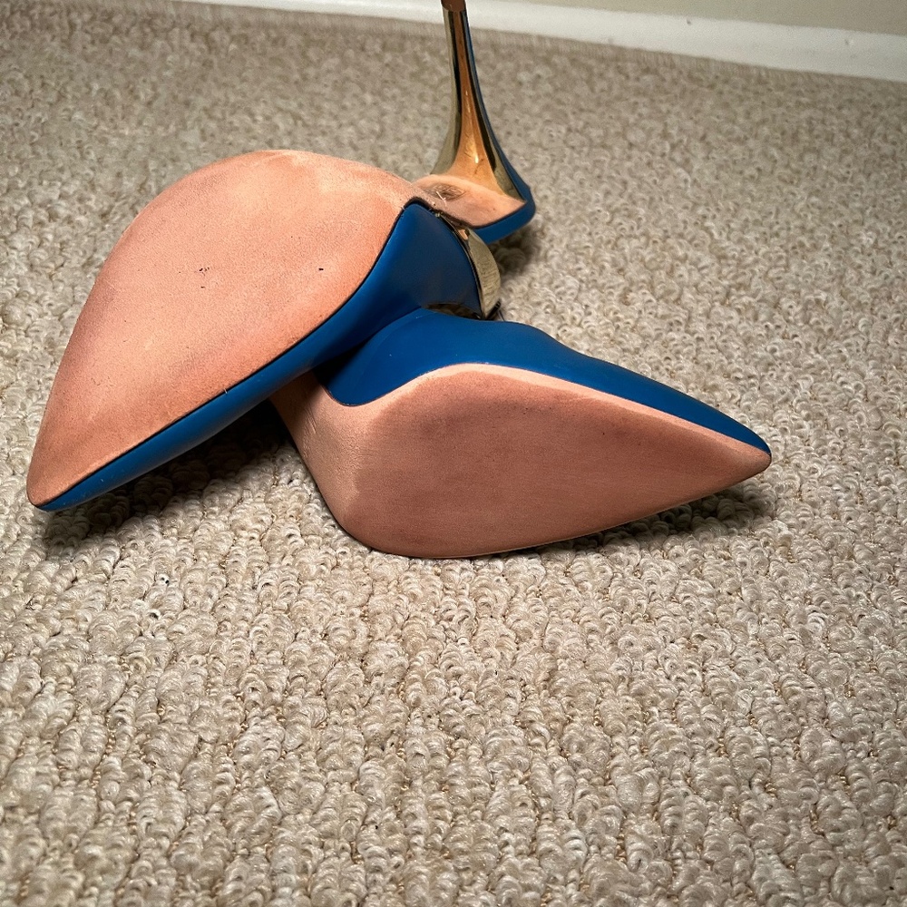 Marciano Blue Slingback Pointed-Toe Heels • Size 7.5